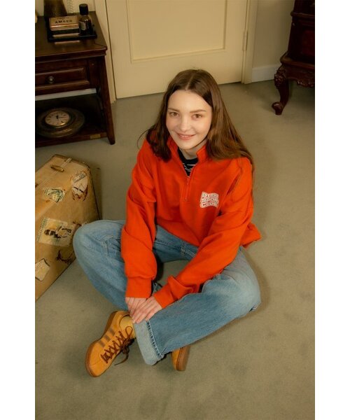 PITHSPORTS(ピース スポーツ)の「Pithsports Half Zip-up Sweatshirt (Orange)(その他トップス・レディース・その他・LARGE/S)」の3枚目の写真