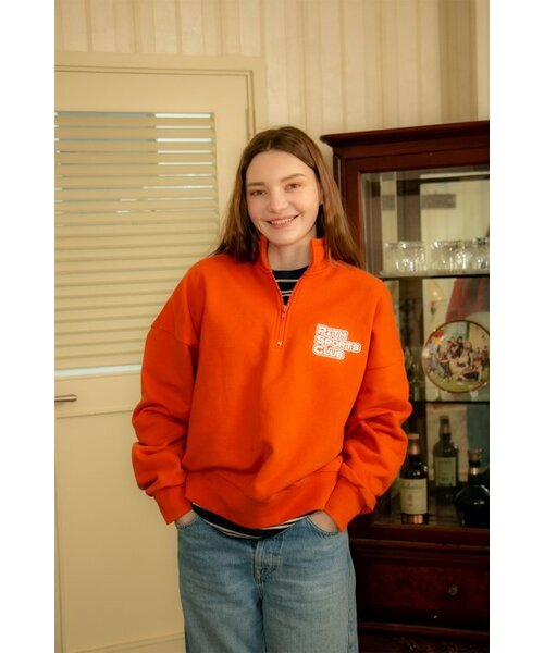 PITHSPORTS(ピース スポーツ)の「Pithsports Half Zip-up Sweatshirt (Orange)(その他トップス・レディース・その他・LARGE/S)」の5枚目の写真