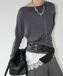 chuclla | ツイストドレープロングスリーブトップス chw26s054(Tシャツ/カットソー)