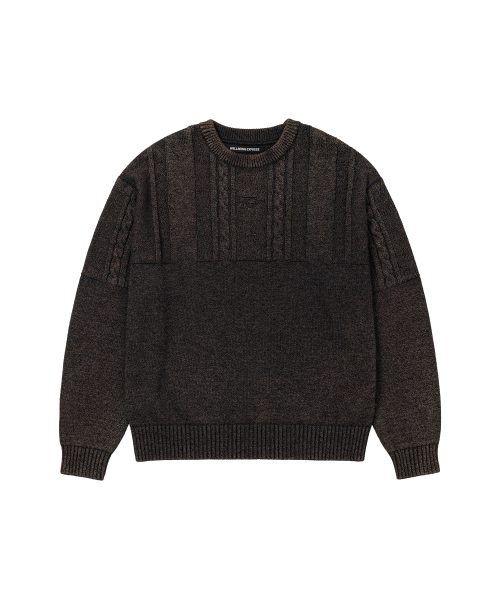 WELLBEING EXPRESS(ウェルビーイングエクスプレス)の「Washed Cable Pullover Charcoal(ニット/セーター・レディース・その他・ONE SIZE)」の1枚目の写真