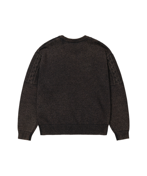 WELLBEING EXPRESS(ウェルビーイングエクスプレス)の「Washed Cable Pullover Charcoal(ニット/セーター・レディース・その他・ONE SIZE)」の2枚目の写真