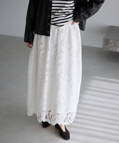 フラワーコードレーススカート（スカート）｜IENA（イエナ）の