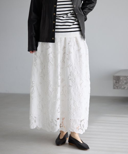 フラワーコードレーススカート（スカート）｜IENA（イエナ）の