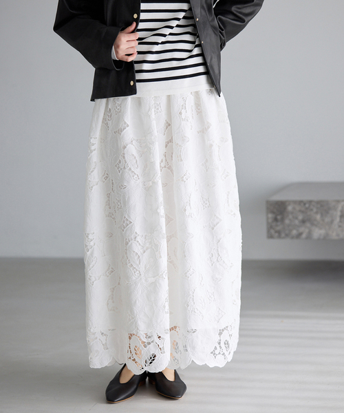 フラワーコードレーススカート（スカート）｜IENA（イエナ）の