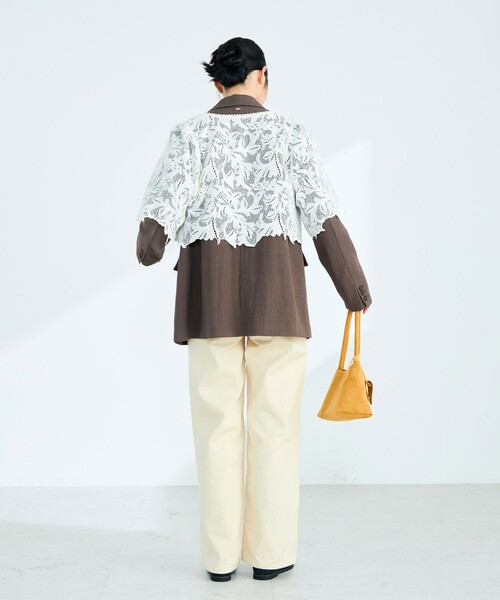 fredy emue（フレディエミュ）の「コンバーチブルテーラードジャケット（テーラードジャケット・レディース・ブラック/ブラウン・38）」の3枚目の写真