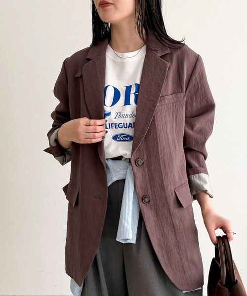 fredy emue（フレディエミュ）の「コンバーチブルテーラードジャケット（テーラードジャケット・レディース・ブラック/ブラウン・38）」の14枚目の写真