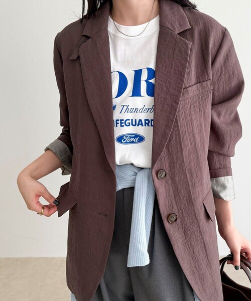 fredy emue（フレディエミュ）の「コンバーチブルテーラードジャケット（テーラードジャケット・レディース・ブラック/ブラウン・38）」の18枚目の写真