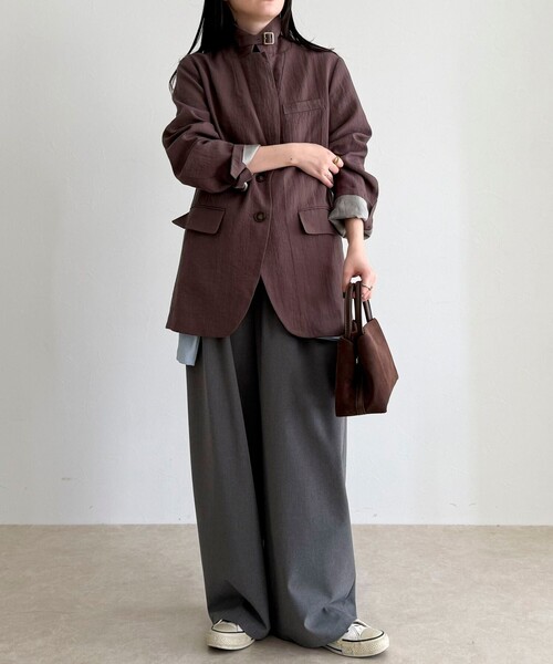 fredy emue（フレディエミュ）の「コンバーチブルテーラードジャケット（テーラードジャケット・レディース・ブラック/ブラウン・38）」の19枚目の写真