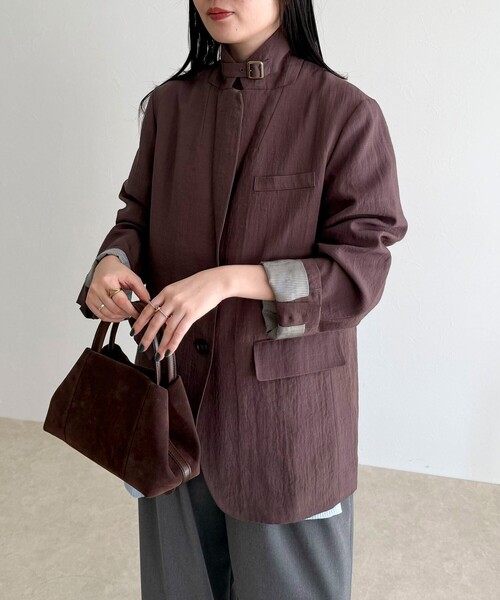 fredy emue（フレディエミュ）の「コンバーチブルテーラードジャケット（テーラードジャケット・レディース・ブラック/ブラウン・38）」の21枚目の写真