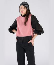 To b. by agnes b.（トゥービーバイアニエスベー）の「コットン サイドリボン ベスト（ベスト）」