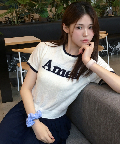 AMESWORLDWIDE(アメスワールドワイド)の「BASIC LOGO KNIT IVORY(ニット/セーター・レディース・その他・FREE)」の1枚目の写真