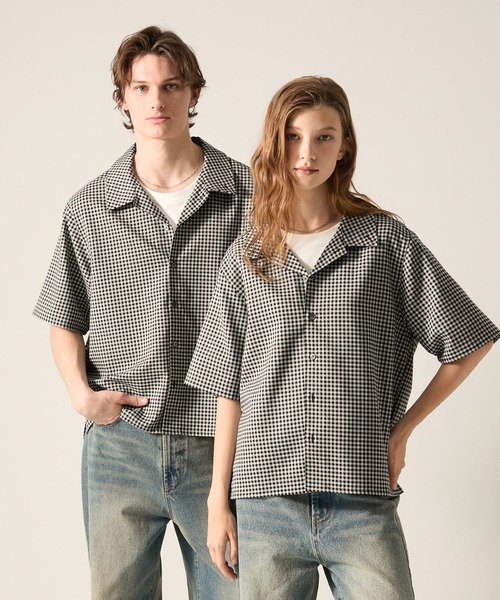 CLEL】TR Short Sleeve Open Collar Shirt / TR 半袖オープンカラー