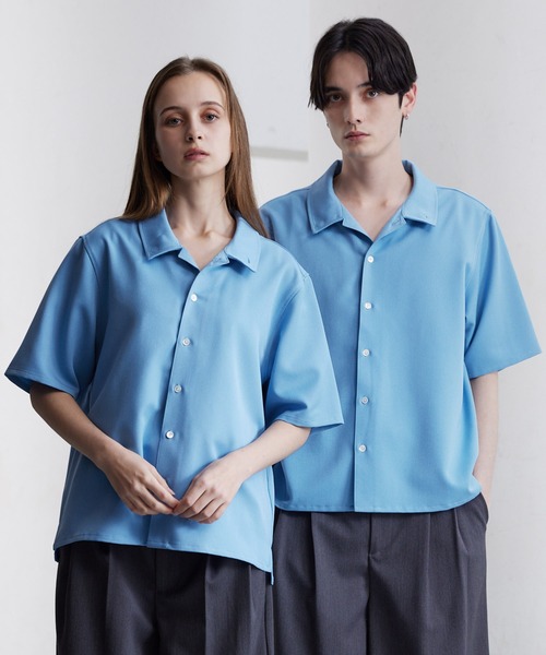 CLEL(�N���C��)�́yCLEL�zTR Short Sleeve Open Collar Shirt / TR �����I�[�v���J���[�V���c(�V���c/�u���E�X)