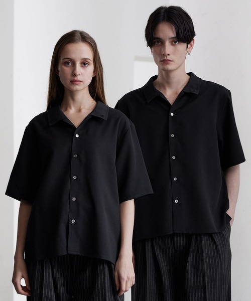 CLEL（クレイル）の「【CLEL】TR Short Sleeve Open Collar Shirt / TR 半袖オープンカラーシャツ（シャツ/ブラウス・メンズ・グレー系/ブルー/ブラック/ホワイト・XS/S/M/L）」の3枚目の写真