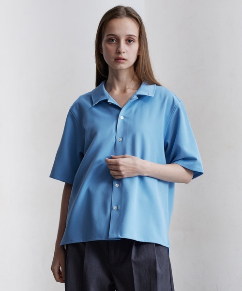 CLEL（クレイル）の「【CLEL】TR Short Sleeve Open Collar Shirt / TR 半袖オープンカラーシャツ（シャツ/ブラウス・メンズ・グレー系/ブルー/ブラック/ホワイト・XS/S/M/L）」の12枚目の写真