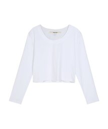 MAKE A TOAST（メイクアトースト）の「ロゴラウンドクロップTシャツホワイトMBCFTO012WH（Tシャツ/カットソー）」
