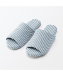 無印良品（ムジルシリョウヒン）の「綿サッカー織　履き心地やわらか足なりスリッパ　Ｍ／２２．５～２５ｃｍ用（ルームシューズ/スリッパ）」
