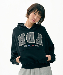 FDR（エフディーアール）の「Washing Applique USA Micro Disk Hoodie Black（パーカー）」