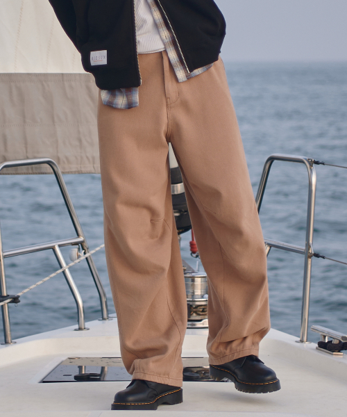 Infusion Dart Curved Pants-Beige