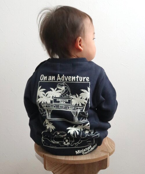 CIAOPANIC TYPY（チャオパニックティピー）の「【BABY】DOG刺繍スウェットロンパース/WEB限定カラーあり（Tシャツ/カットソー・キッズ・グレー/チャコールグレー/ネイビー・80）」の14枚目の写真