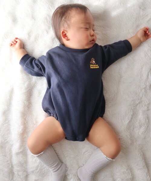 CIAOPANIC TYPY（チャオパニックティピー）の「【BABY】DOG刺繍スウェットロンパース/WEB限定カラーあり（Tシャツ/カットソー・キッズ・グレー/チャコールグレー/ネイビー・80）」の17枚目の写真