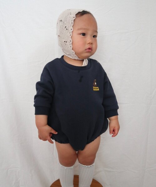 CIAOPANIC TYPY（チャオパニックティピー）の「【BABY】DOG刺繍スウェットロンパース/WEB限定カラーあり（Tシャツ/カットソー・キッズ・グレー/チャコールグレー/ネイビー・80）」の18枚目の写真