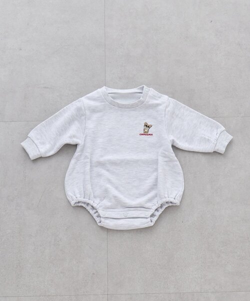 CIAOPANIC TYPY（チャオパニックティピー）の「【BABY】DOG刺繍スウェットロンパース/WEB限定カラーあり（Tシャツ/カットソー・キッズ・グレー/チャコールグレー/ネイビー・80）」の22枚目の写真