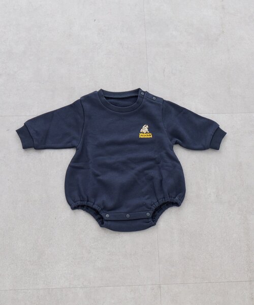 CIAOPANIC TYPY（チャオパニックティピー）の「【BABY】DOG刺繍スウェットロンパース/WEB限定カラーあり（Tシャツ/カットソー・キッズ・グレー/チャコールグレー/ネイビー・80）」の5枚目の写真