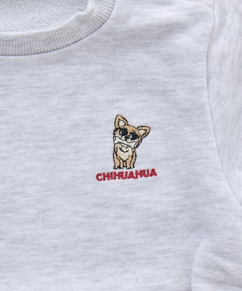 CIAOPANIC TYPY（チャオパニックティピー）の「【BABY】DOG刺繍スウェットロンパース/WEB限定カラーあり（Tシャツ/カットソー・キッズ・グレー/チャコールグレー/ネイビー・80）」の10枚目の写真