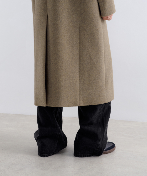 MUSINSA STANDARD WOMAN（ムシンサスタンダードウーマン）の「ウィメンズカシミヤブレンドチェスターロングコート[ヘッダーオリーブ]（チェスターコート・レディース・その他・LARGE/MEDIUM/X-SMALL/SMALL）」の7枚目の写真