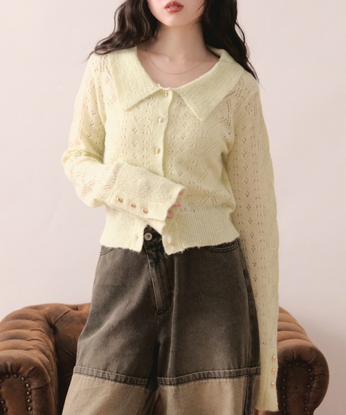 loin nuit glitter sheer cardigan カーディガン glitter sheer cardigan / グリッターシアーカーディガン