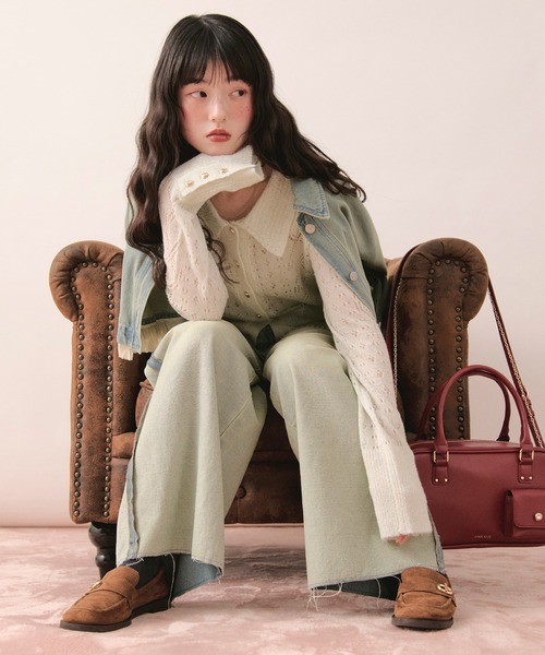 loin nuit(ロワンニュイ)の「glitter sheer cardigan / グリッターシアーカーディガン(カーディガン/ボレロ・レディース・イエロー/ライトブルー/アイボリー・FREE)」の19枚目の写真