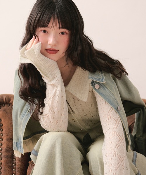 loin nuit(ロワンニュイ)の「glitter sheer cardigan / グリッターシアーカーディガン(カーディガン/ボレロ・レディース・イエロー/ライトブルー/アイボリー・FREE)」の21枚目の写真