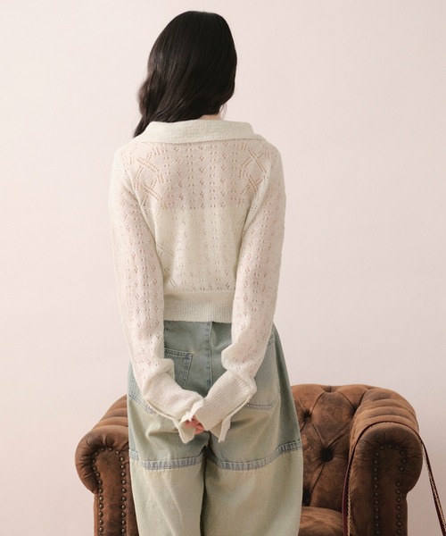 loin nuit glitter sheer cardigan カーディガン glitter sheer cardigan / グリッターシアーカーディガン