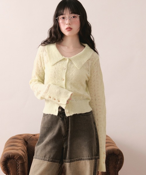 glitter sheer cardigan / グリッターシアーカーディガン
