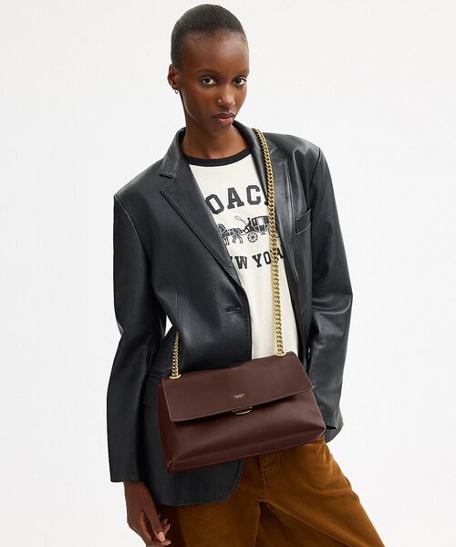 COACH（コーチ）の「チェルシー ショルダー バッグ 30・チェーン（ショルダーバッグ・レディース・ブラウン系その他・ONE）」の6枚目の写真