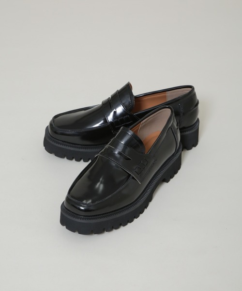 NANO universe（ナノユニバース）の「プラットフォームローファー（ローファー・レディース・ベージュ/ブラック・37/36/38）」の5枚目の写真