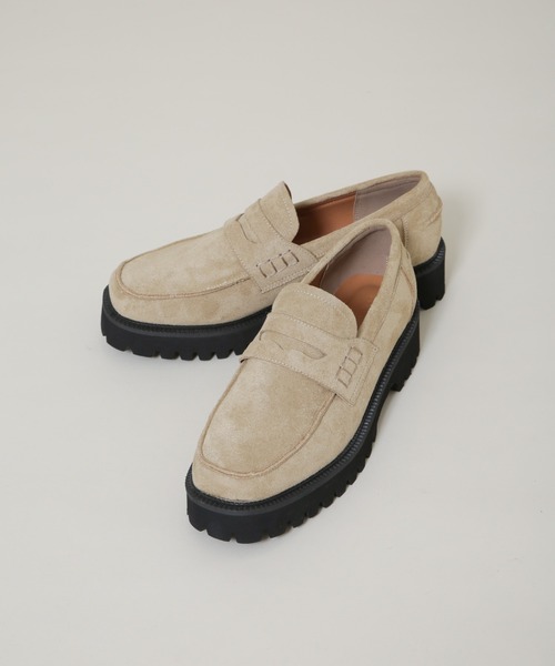 NANO universe（ナノユニバース）の「プラットフォームローファー（ローファー・レディース・ベージュ/ブラック・37/36/38）」の3枚目の写真