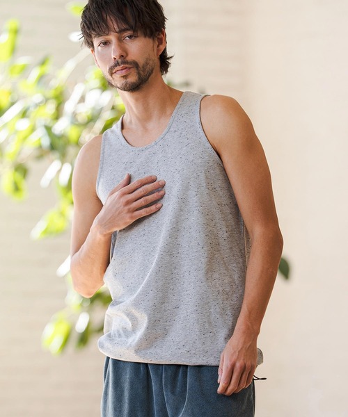 CAMBIO（カンビオ）の「mta600- Nep Tank top タンクトップ(2026GIM-014)（タンクトップ・メンズ・ブラック/ホワイト/グレー・S/M/L）」の3枚目の写真