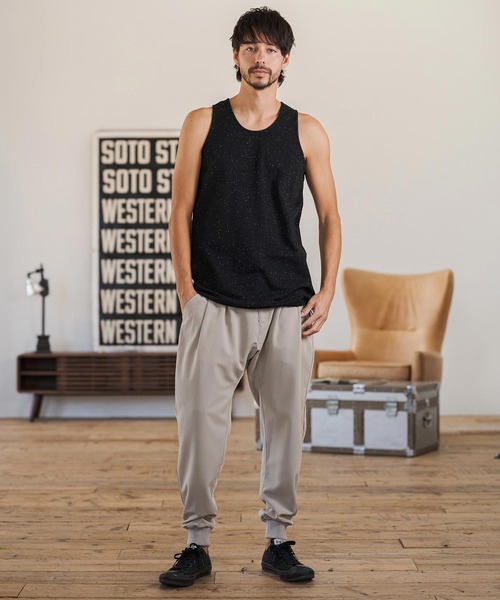 CAMBIO（カンビオ）の「mta600- Nep Tank top タンクトップ(2026GIM-014)（タンクトップ・メンズ・ブラック/ホワイト/グレー・S/M/L）」の6枚目の写真