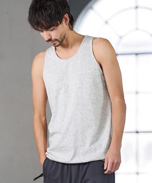 CAMBIO（カンビオ）の「mta600- Nep Tank top タンクトップ(2026GIM-014)（タンクトップ・メンズ・ブラック/ホワイト/グレー・S/M/L）」の14枚目の写真
