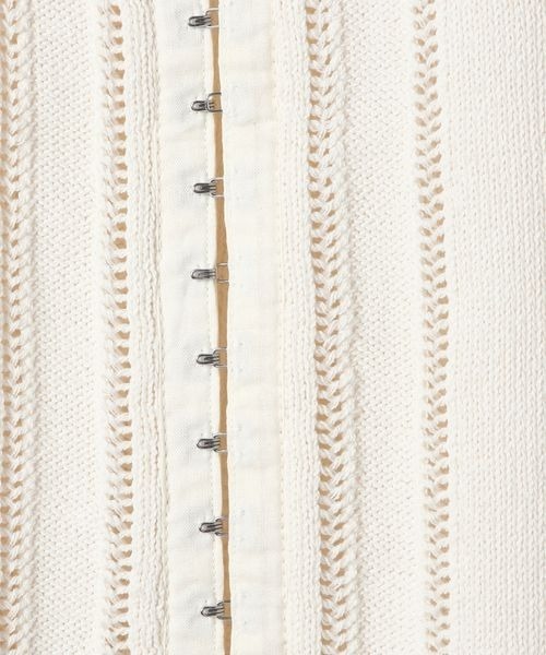 JEANASIS（ジーナシス）の「7Gヘムフリルニットビスチェ/658875（ベスト・レディース・ブラック/オフホワイト/レッド・FREE）」の6枚目の写真