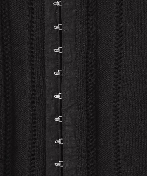 JEANASIS（ジーナシス）の「7Gヘムフリルニットビスチェ/658875（ベスト・レディース・ブラック/オフホワイト/レッド・FREE）」の5枚目の写真