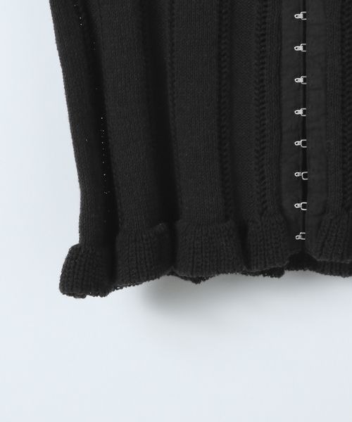 JEANASIS（ジーナシス）の「7Gヘムフリルニットビスチェ/658875（ベスト・レディース・ブラック/オフホワイト/レッド・FREE）」の11枚目の写真