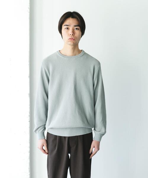 URBAN RESEARCH DOORS（アーバンリサーチドアーズ）の「『吸水速乾/防シワ/イージーケア/UVカット』DRYMIX カノコロングスリーブクルーネックニット（ニット/セーター・メンズ・ネイビー/グレー/ブラック・LARGE/MEDIUM）」の14枚目の写真