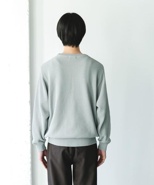 URBAN RESEARCH DOORS（アーバンリサーチドアーズ）の「『吸水速乾/防シワ/イージーケア/UVカット』DRYMIX カノコロングスリーブクルーネックニット（ニット/セーター・メンズ・ネイビー/グレー/ブラック・LARGE/MEDIUM）」の16枚目の写真