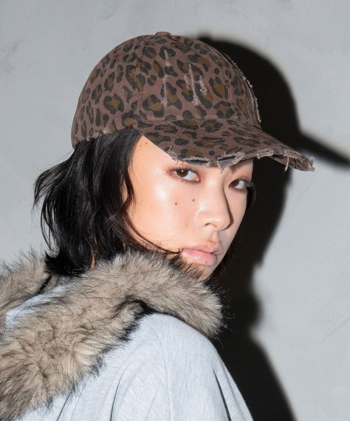 3.3 Field Trip （3.3フィールドトリップ）の「3.3 Field Trip／レオパードダメージCAP（キャップ・レディース・ブラウン/ベージュ・FREE）」の2枚目の写真