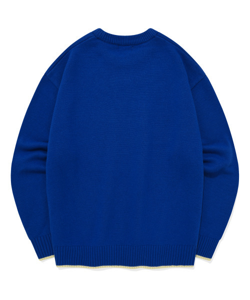 COVERNAT(カバーナット)の「ラムズウール Cロゴ クルーネックニット ブルー(ニット/セーター・レディース・その他・M/L/S)」の2枚目の写真