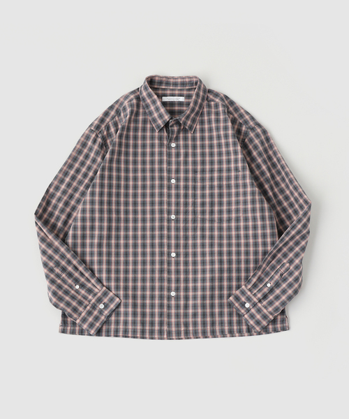 JOURNAL STANDARD（ジャーナルスタンダード）の「オンブレ チェック ボックス 長袖 シャツ（シャツ/ブラウス・メンズ・ネイビー/ブラウン/ブラック・MEDIUM/LARGE）」の3枚目の写真