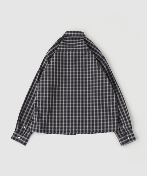 JOURNAL STANDARD（ジャーナルスタンダード）の「オンブレ チェック ボックス 長袖 シャツ（シャツ/ブラウス・メンズ・ネイビー/ブラウン/ブラック・MEDIUM/LARGE）」の4枚目の写真
